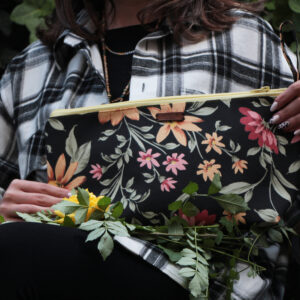 1008 - Kanvas Clutch Çanta