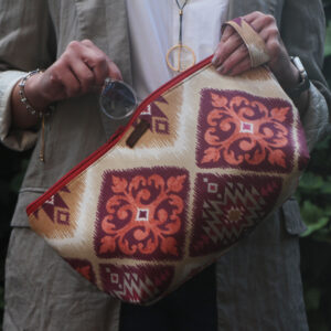 1016 - İkat Kanvas Clutch Çanta