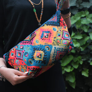 1040 - İkat Kanvas Clutch Çanta