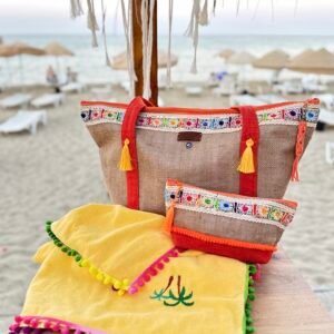1097 - Jute Kumaş Plaj Çantası